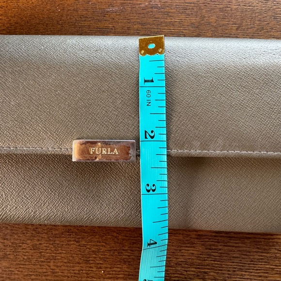 FURLA Long Flap-Style Continental Gold Tone Saffiano Leather Wallet - Picture 11 of 16